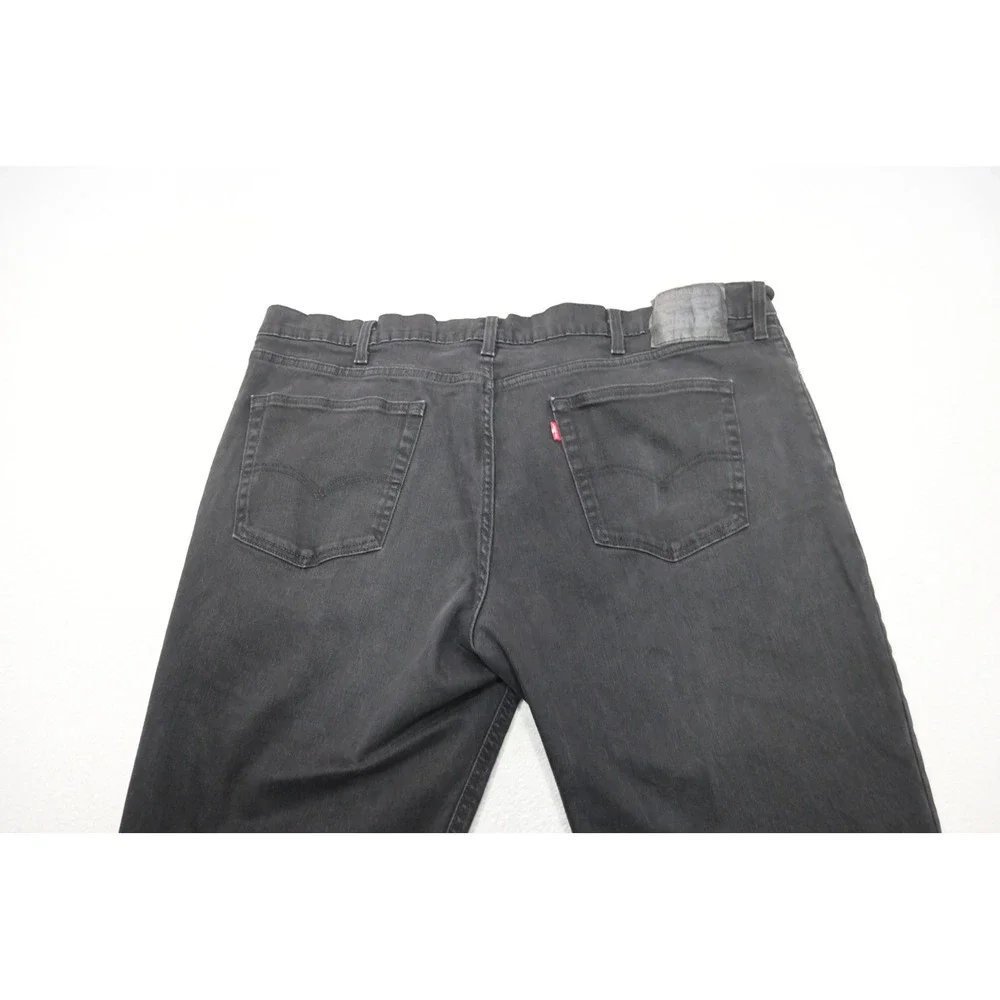 Levi's 541 Athletic‎ Taper Jeans Mens 44x32 Black Stretch Denim Excellent
